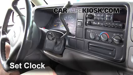 1999 Chevrolet K3500 LS 7.4L V8 Crew Cab Pickup (4 Door) Horloge Régler l'horloge